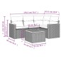 vidaXL Set de muebles de jardín 5 pzas y cojines ratán sintético negro vidaXL Set de muebles de jardín 5 pzas y cojines ratán sintético negro