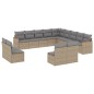 vidaXL Set sofás de jardín con cojines 13 pzas ratán sintético beige vidaXL Set sofás de jardín con cojines 13 pzas ratán sintético beige