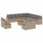 vidaXL Set sofás de jardín 14 pzas con cojines ratán sintético beige vidaXL Set sofás de jardín 14 pzas con cojines ratán sintético beige