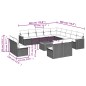 vidaXL Set sofás de jardín 14 pzas con cojines ratán sintético beige vidaXL Set sofás de jardín 14 pzas con cojines ratán sintético beige