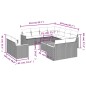 vidaXL Set de sofás de jardín 12 pzas con cojines ratán sintético gris vidaXL Set de sofás de jardín 12 pzas con cojines ratán sintético gris
