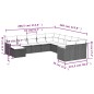 vidaXL Set de sofás de jardín 11 pzas y cojines ratán sintético gris vidaXL Set de sofás de jardín 11 pzas y cojines ratán sintético gris