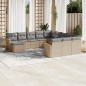 vidaXL Set de sofás de jardín 12 pzas y cojines ratán sintético marrón vidaXL Set de sofás de jardín 12 pzas y cojines ratán sintético marrón