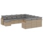 vidaXL Set de sofás de jardín 12 pzas y cojines ratán sintético marrón vidaXL Set de sofás de jardín 12 pzas y cojines ratán sintético marrón