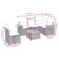 vidaXL Set de muebles de jardín 6 pzas y cojines ratán sintético gris vidaXL Set de muebles de jardín 6 pzas y cojines ratán sintético gris