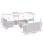 vidaXL Set de sofás de jardín 10 pzas con cojines ratán sintético gris