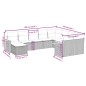 vidaXL Set de sofás de jardín 10 pzas cojines ratán sintético negro vidaXL Set de sofás de jardín 10 pzas cojines ratán sintético negro