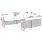 vidaXL Set de sofás de jardín 10 pzas con cojines ratán sintético gris vidaXL Set de sofás de jardín 10 pzas con cojines ratán sintético gris