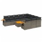 vidaXL Set de sofás de jardín 11 pzas y cojines ratán sintético gris vidaXL Set de sofás de jardín 11 pzas y cojines ratán sintético gris