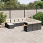 vidaXL Set de sofás de jardín 11 pzas y cojines ratán sintético negro vidaXL Set de sofás de jardín 11 pzas y cojines ratán sintético negro