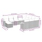 vidaXL Set de sofás de jardín 11 pzas y cojines ratán sintético gris vidaXL Set de sofás de jardín 11 pzas y cojines ratán sintético gris