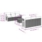 vidaXL Set de comedor de jardín 7 pzas y cojines ratán sintético negro vidaXL Set de comedor de jardín 7 pzas y cojines ratán sintético negro