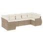 vidaXL Set sofás de jardín 7 piezas y cojines ratán sintético beige vidaXL Set sofás de jardín 7 piezas y cojines ratán sintético beige