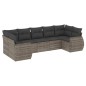 vidaXL Set de sofás de jardín 7 piezas con cojines ratán PE gris vidaXL Set de sofás de jardín 7 piezas con cojines ratán PE gris
