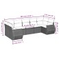 vidaXL Set de sofás de jardín 7 piezas con cojines ratán PE gris vidaXL Set de sofás de jardín 7 piezas con cojines ratán PE gris