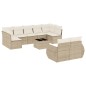 vidaXL Juego de sofás jardín con cojines beige 10 pzas ratán sintético vidaXL Juego de sofás jardín con cojines beige 10 pzas ratán sintético
