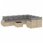 vidaXL Juego de sofás jardín con cojines beige 10 pzas ratán sintético vidaXL Juego de sofás jardín con cojines beige 10 pzas ratán sintético