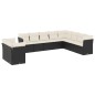 vidaXL Set de sofás de jardín 10 pzas cojines ratán sintético negro vidaXL Set de sofás de jardín 10 pzas cojines ratán sintético negro