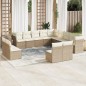 vidaXL Set sofás de jardín con cojines 13 pzas ratán sintético beige vidaXL Set sofás de jardín con cojines 13 pzas ratán sintético beige