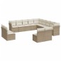 vidaXL Set sofás de jardín con cojines 13 pzas ratán sintético beige vidaXL Set sofás de jardín con cojines 13 pzas ratán sintético beige