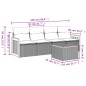 vidaXL Set de muebles de jardín 5 pzas y cojines ratán sintético negro