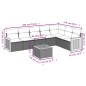vidaXL Set de sofás de jardín 8 pzas y cojines ratán sintético gris