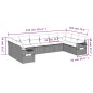 vidaXL Set de sofás de jardín 10 pzas cojines ratán sintético negro vidaXL Set de sofás de jardín 10 pzas cojines ratán sintético negro