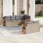 vidaXL Set sofás de jardín 7 piezas y cojines ratán sintético beige vidaXL Set sofás de jardín 7 piezas y cojines ratán sintético beige