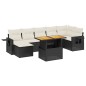 vidaXL Set de sofás de jardín 8 piezas y cojines ratán sintético negro vidaXL Set de sofás de jardín 8 piezas y cojines ratán sintético negro