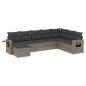 vidaXL Set de sofás de jardín 8 pzas y cojines ratán sintético gris vidaXL Set de sofás de jardín 8 pzas y cojines ratán sintético gris