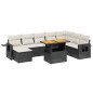 vidaXL Set de sofás de jardín 8 piezas y cojines ratán sintético negro vidaXL Set de sofás de jardín 8 piezas y cojines ratán sintético negro