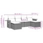 vidaXL Set de muebles de jardín 6 pzas y cojines ratán sintético gris