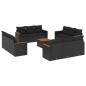 vidaXL Set de sofás de jardín y cojines 13 pzas ratán sintético negro vidaXL Set de sofás de jardín y cojines 13 pzas ratán sintético negro