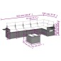 vidaXL Set de comedor de jardín 7 pzas y cojines ratán sintético negro vidaXL Set de comedor de jardín 7 pzas y cojines ratán sintético negro