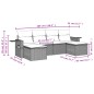 vidaXL Set de muebles de jardín 6 pzas y cojines ratán sintético gris vidaXL Set de muebles de jardín 6 pzas y cojines ratán sintético gris