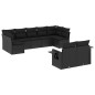 vidaXL Set de sofás de jardín 8 piezas y cojines ratán sintético negro vidaXL Set de sofás de jardín 8 piezas y cojines ratán sintético negro