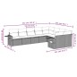 vidaXL Set de sofás de jardín 8 piezas y cojines ratán sintético negro vidaXL Set de sofás de jardín 8 piezas y cojines ratán sintético negro