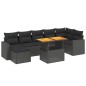 vidaXL Set de sofás de jardín 8 piezas y cojines ratán sintético negro vidaXL Set de sofás de jardín 8 piezas y cojines ratán sintético negro
